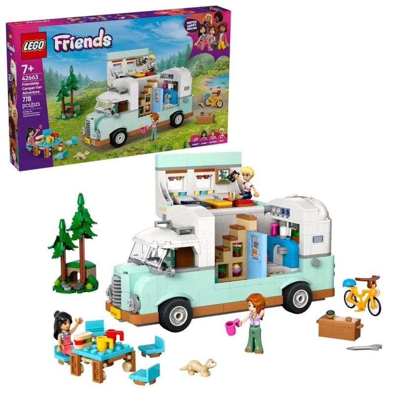 Friends Friendship Camper Van Adventure Set - 42663, 778-pcs, Ages 7+ G9P7