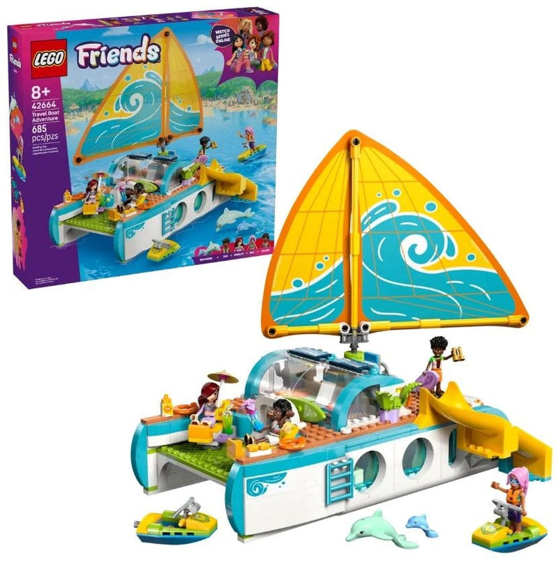 Friends Travel Boat Adventure - 42664, 685-pcs, Ages 8+ P8E4