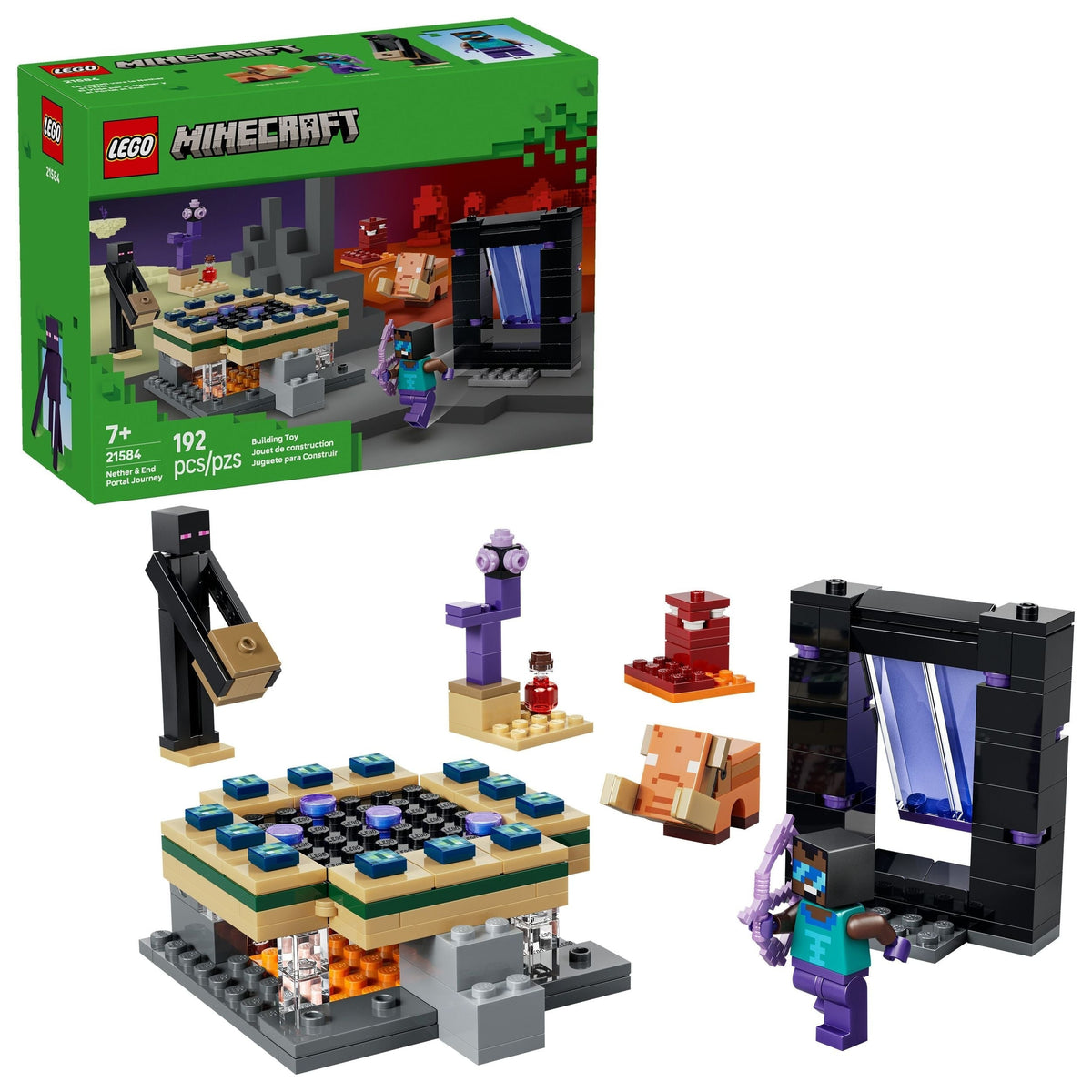 Minecraft Nether & End Portal Journey - 21584, 192-pcs, Ages 7+ G6F1 - product image 1