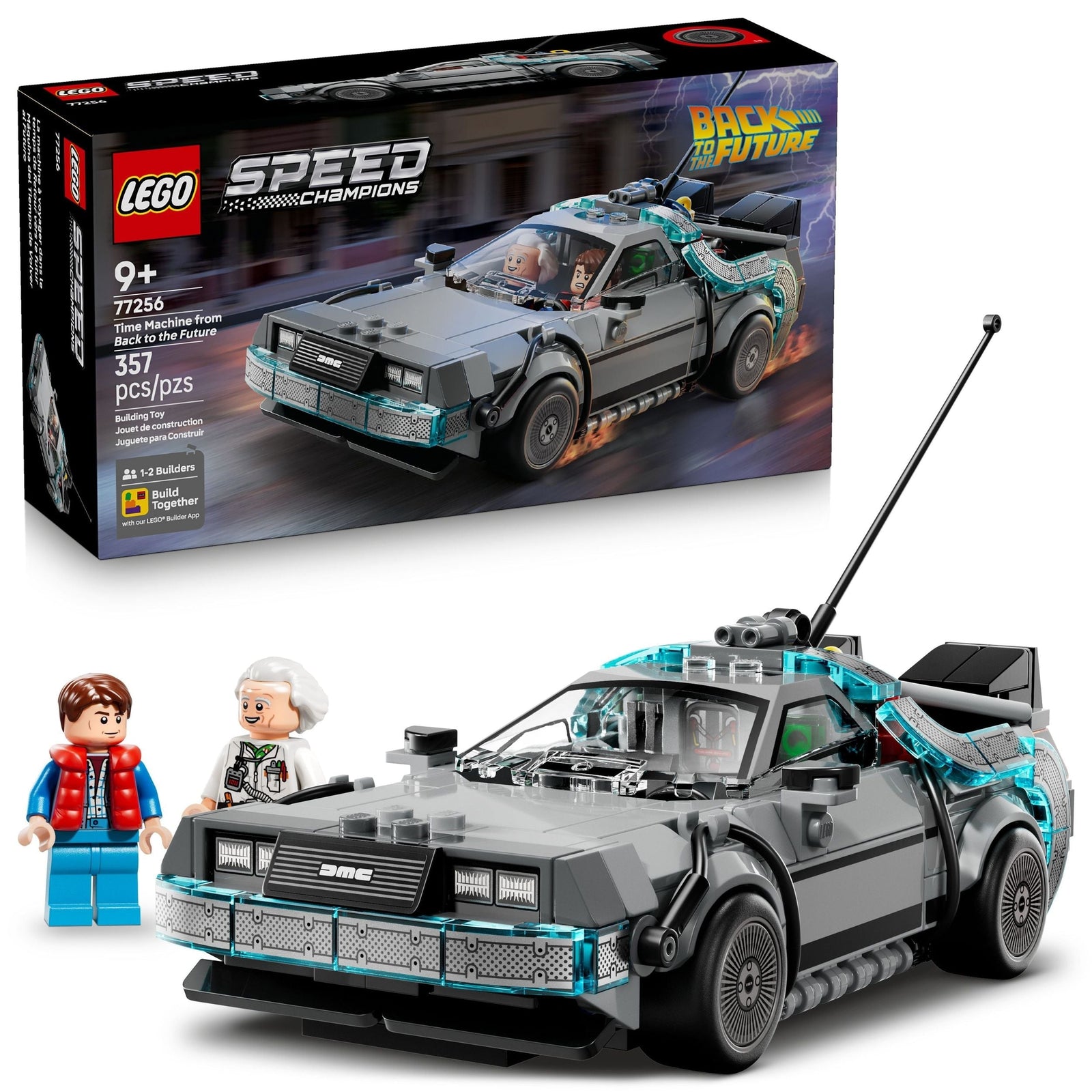 Speed Champions Time Machine From Back To The Future - 77256, 357-pcs, Ages 9+ H6R0 - product image 1