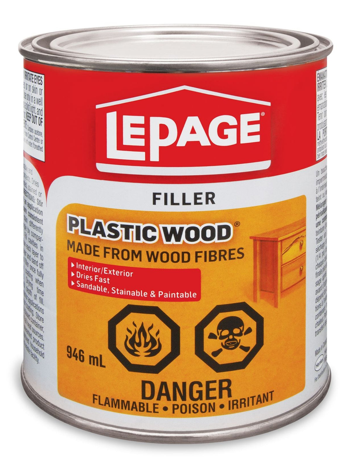 Plastic Wood Filler, 946-mL O7H0 - product image 2