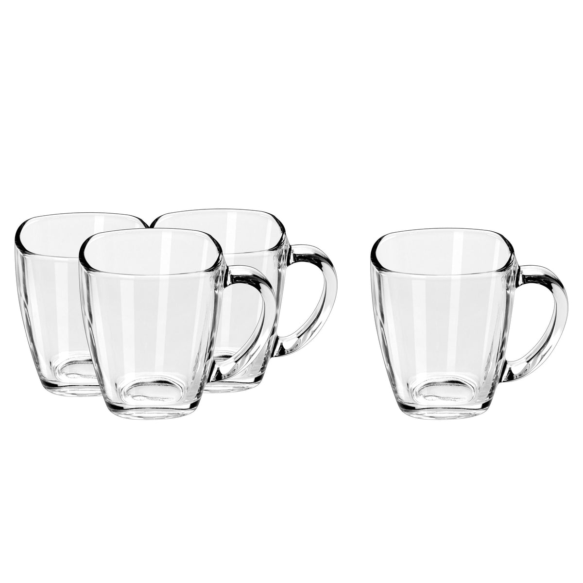 Square Mug Set, Clear, 4-pc Y8M3 - product image 1