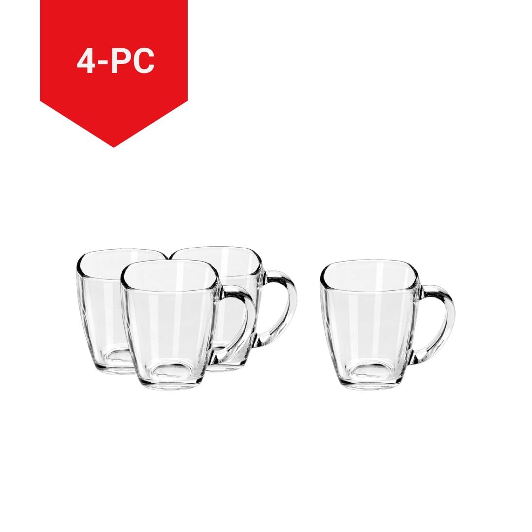 Square Mug Set, Clear, 4-pc Y8M3 - product image 3
