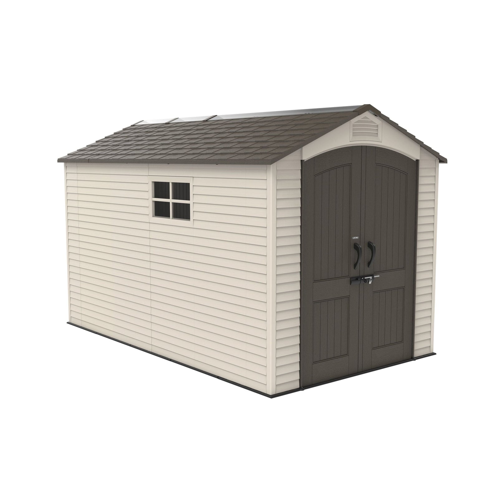 Lockable Steel Shed, Beige, 7 x 12 -ft S9Y2 - product image 1