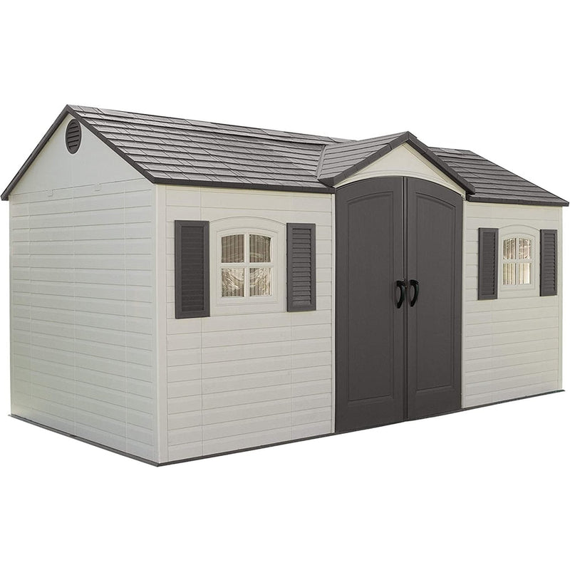 Outdoor Storage Shed with Windows, 8-ft x 15-ft G8T0