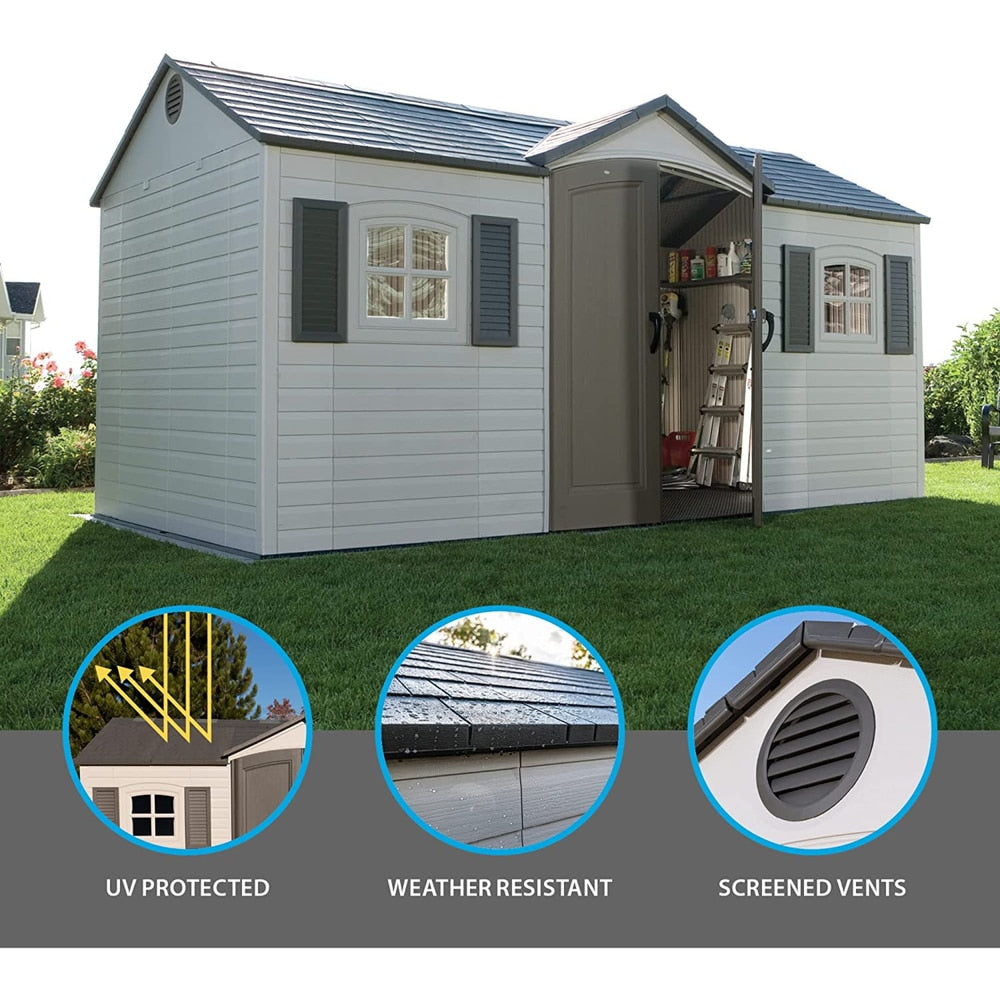 Outdoor Storage Shed with Windows, 8-ft x 15-ft G8T0 - product image 6