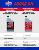SAE 20W-50 High Performance Motorcycle Oil, 946-mL G9O7 - product image 4
