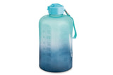 Motivational Water Bottle, 3.7 L, Jumbo-Size, Ombre Blue, with Leakproof Lid Y2F5 - product image 1
