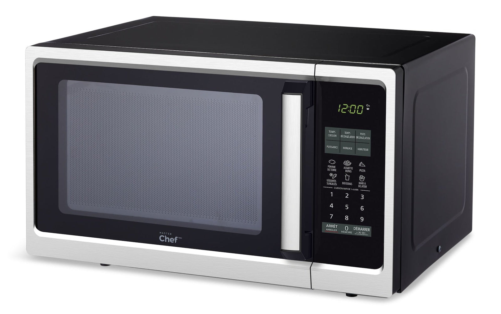 Countertop Microwave, 900 W, Black Stainless Steel, 0.9-cu-ft O2G6 - product image 1