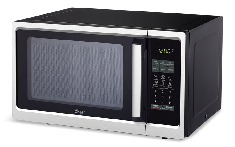 Countertop Microwave, 900 W, Black Stainless Steel, 0.9-cu-ft O2G6