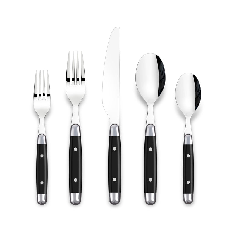Rivet Flatware Set, Serves 4, 20-pc, with Caddy C6K9