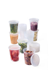 Round Plastic Deli-Style Food Storage Container Set, 32-oz, 40-pc M2D7 - product image 1