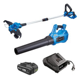 20V Cordless 12" String Trimmer and 370CFM Blower Combo Kit with PWR POD 2 Ah Battery and Charger J7Q6 - product image 4