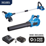20V Cordless 12" String Trimmer and 370CFM Blower Combo Kit with PWR POD 2 Ah Battery and Charger J7Q6 - product image 5