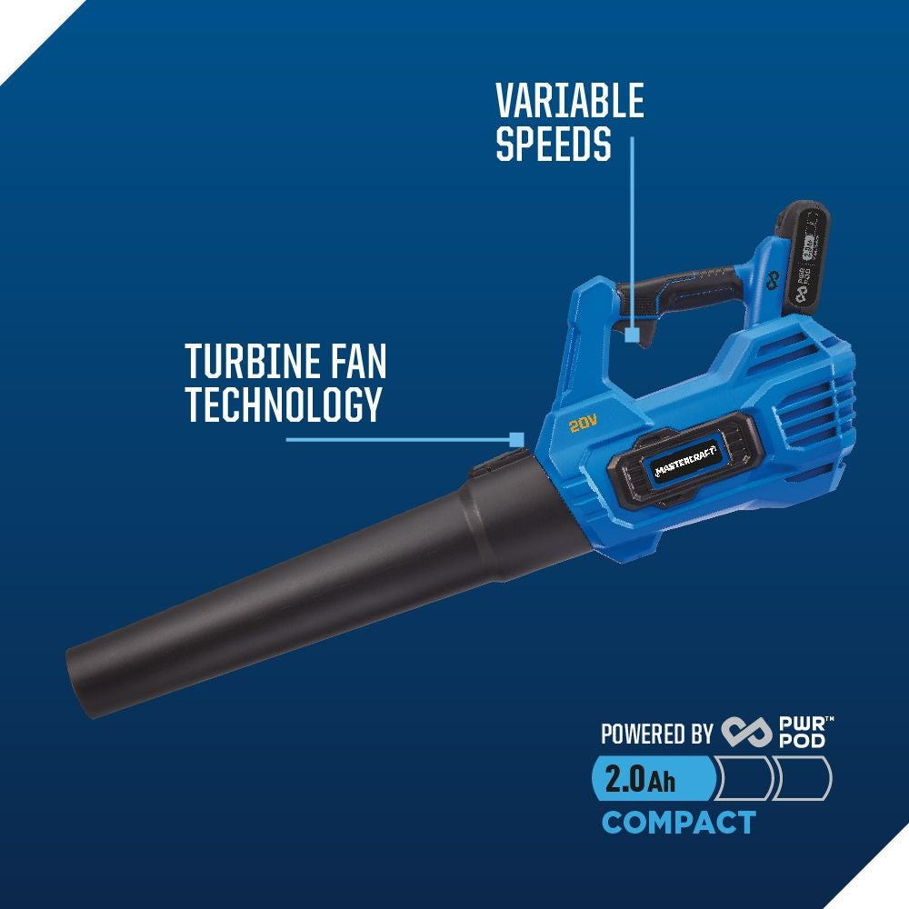 20V Cordless 12" String Trimmer and 370CFM Blower Combo Kit with PWR POD 2 Ah Battery and Charger J7Q6 - product image 6