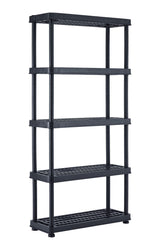 Adjustable 5-Shelf Resin/ Plastic Storage Rack/ Shelving Unit, 36 x 14 x 72-in V7Q5 - product image 1