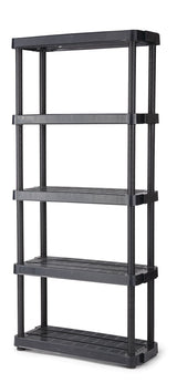 Adjustable 5-Shelf Resin/ Plastic Storage Rack/ Shelving Unit, 36 x 14 x 72-in V7Q5 - product image 2