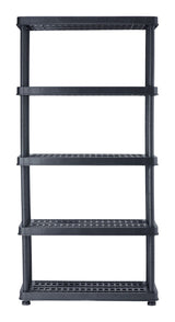 Adjustable 5-Shelf Resin/ Plastic Storage Rack/ Shelving Unit, 36 x 14 x 72-in V7Q5 - product image 4