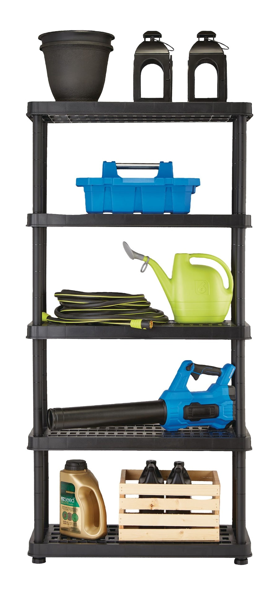 Adjustable 5-Shelf Resin/ Plastic Storage Rack/ Shelving Unit, 36 x 14 x 72-in V7Q5 - product image 6