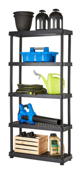 Adjustable 5-Shelf Resin/ Plastic Storage Rack/ Shelving Unit, 36 x 14 x 72-in V7Q5 - product image 7