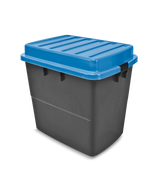 Heavy Duty Storage Box with Wheels and Latched Lid, 210-L, Black/Blue X7M5 - product image 1