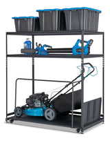 Seasonal Storage Rack with Rolling Platform Cart, Black, 65.5-in x 35.5-in x 68-in Y0K1 - product image 2