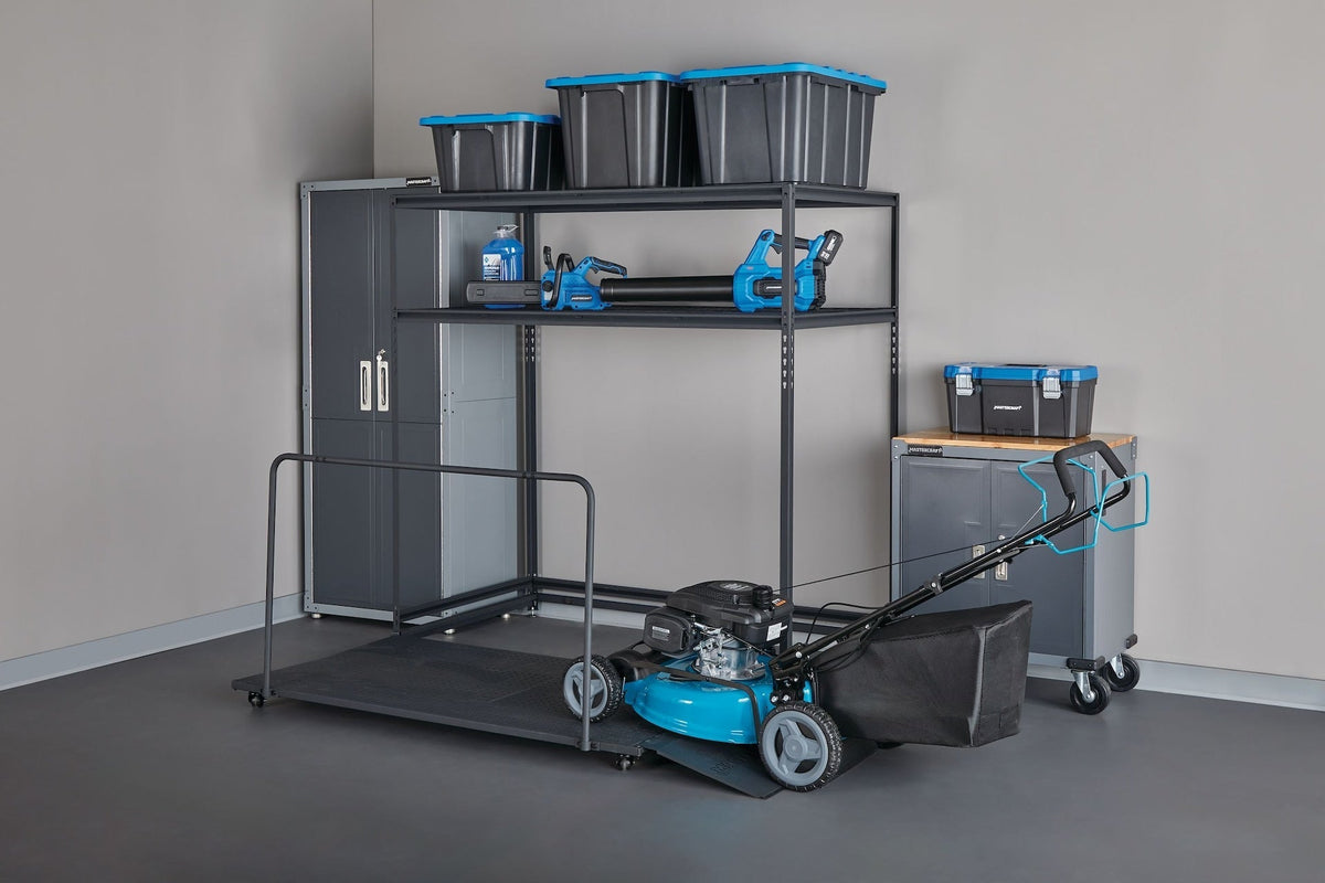 Seasonal Storage Rack with Rolling Platform Cart, Black, 65.5-in x 35.5-in x 68-in Y0K1 - product image 8