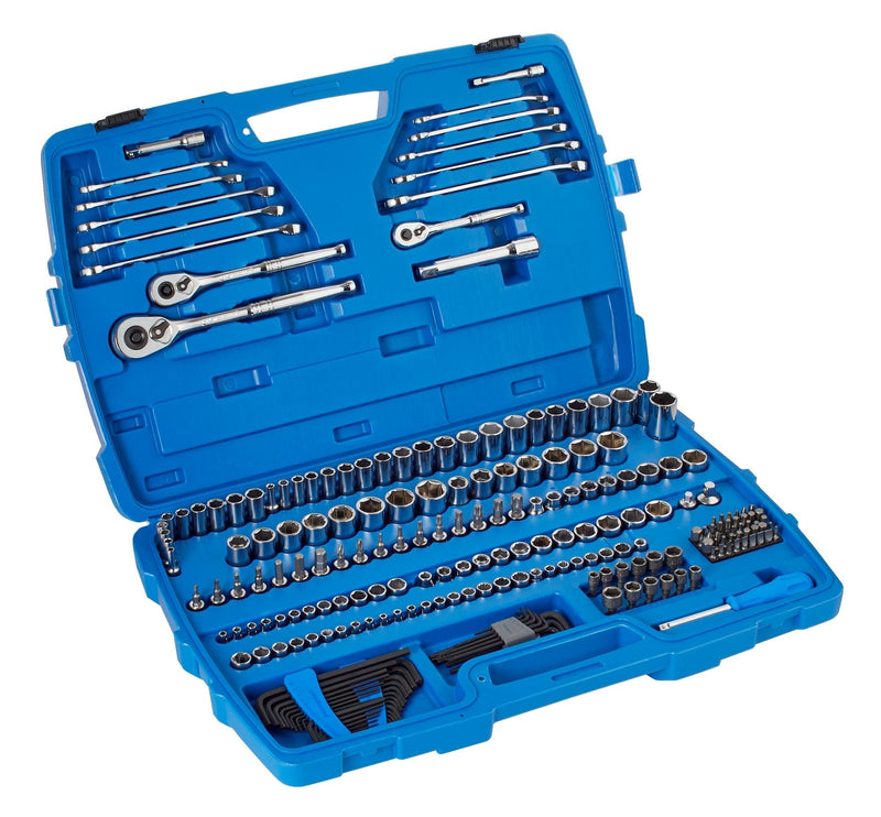 Socket Set, 233-pc, SAE / Metric, Nickel-Chrome Plating W3D9