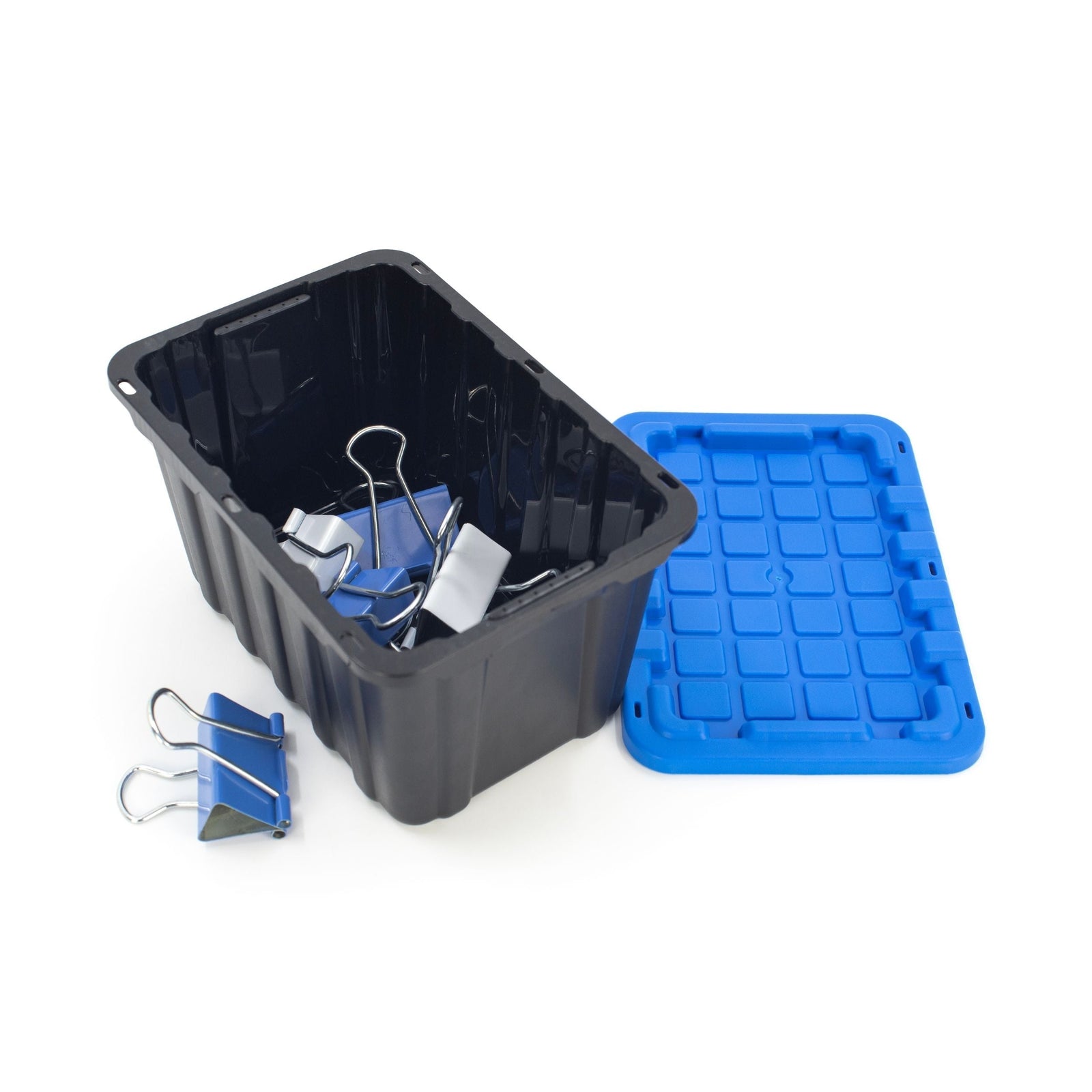 Tiny Heavy Duty Stackable Storage Tote with Lid, Black F9M7 - product image 7