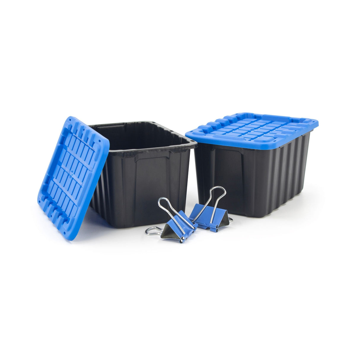 Tiny Heavy Duty Stackable Storage Tote with Lid, Black F9M7 - product image 8