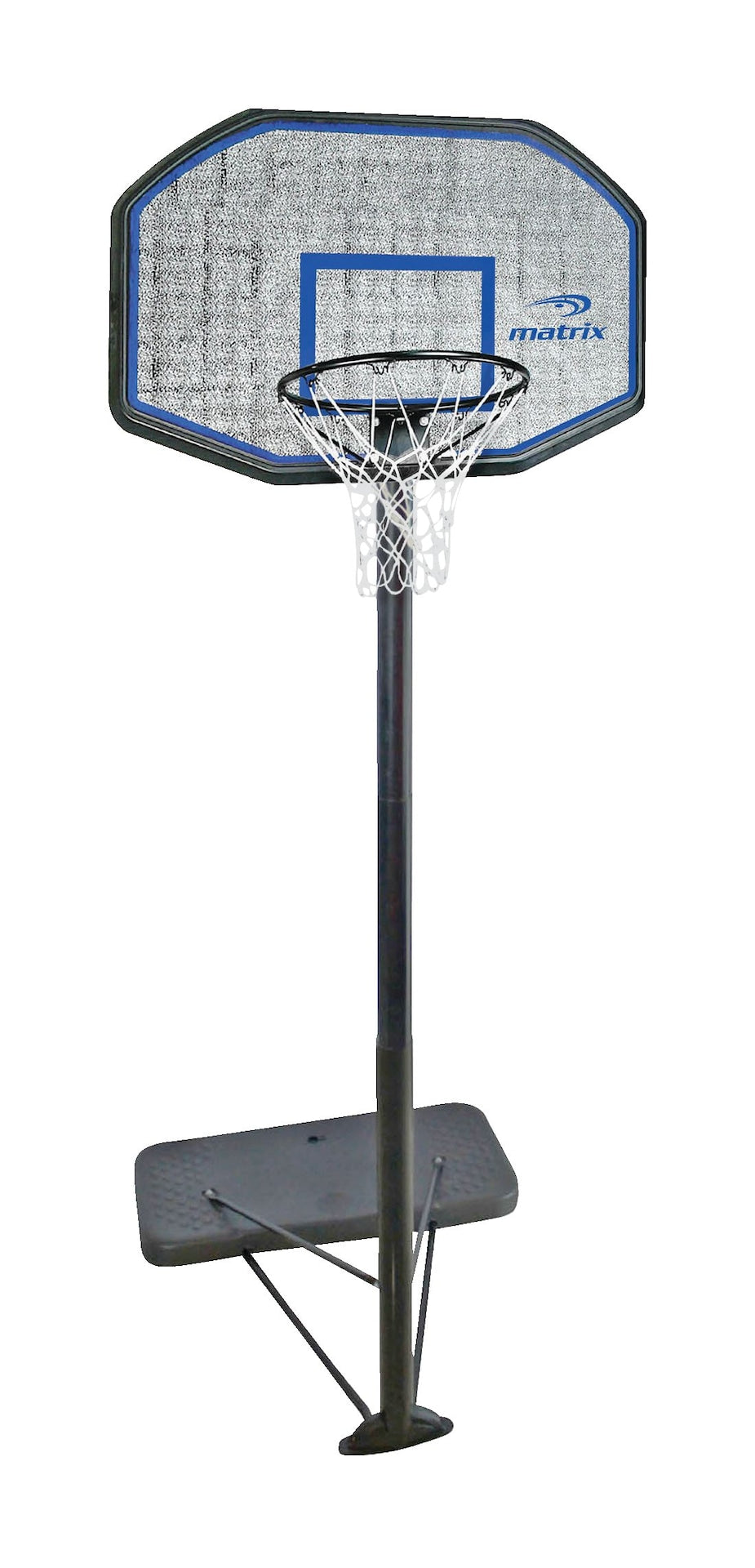 Portable Adjustable Basketball Backboard, Hoop & Net System, 44-in Q8I0 - product image 1