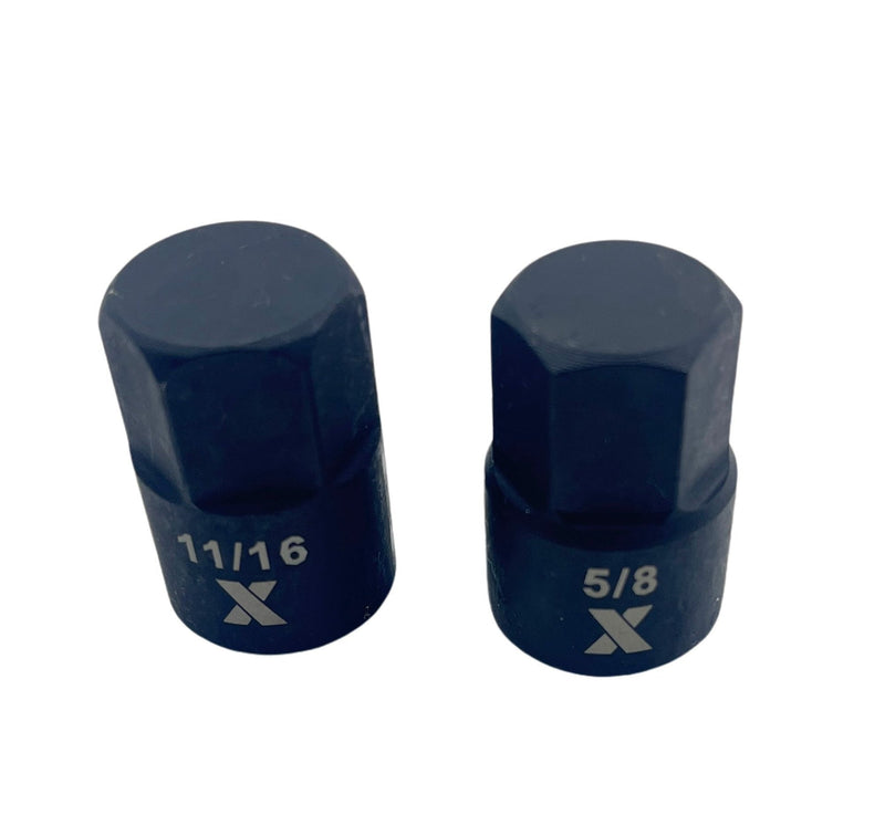 9 Piece Impact Stubby Bit Socket Rail Hex SAE Y1X6