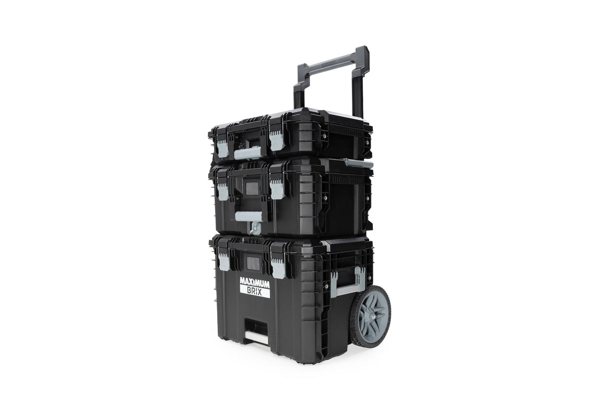 Brix Modular Portable Toolbox/Tool Storage System with Wheels, IP65, 23-in x 19-in x 33-in, 3-pc N3E9 - product image 1