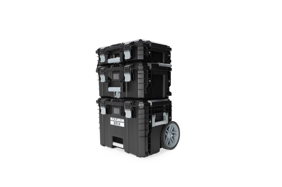 Brix Modular Portable Toolbox/Tool Storage System with Wheels, IP65, 23-in x 19-in x 33-in, 3-pc N3E9 - product image 6