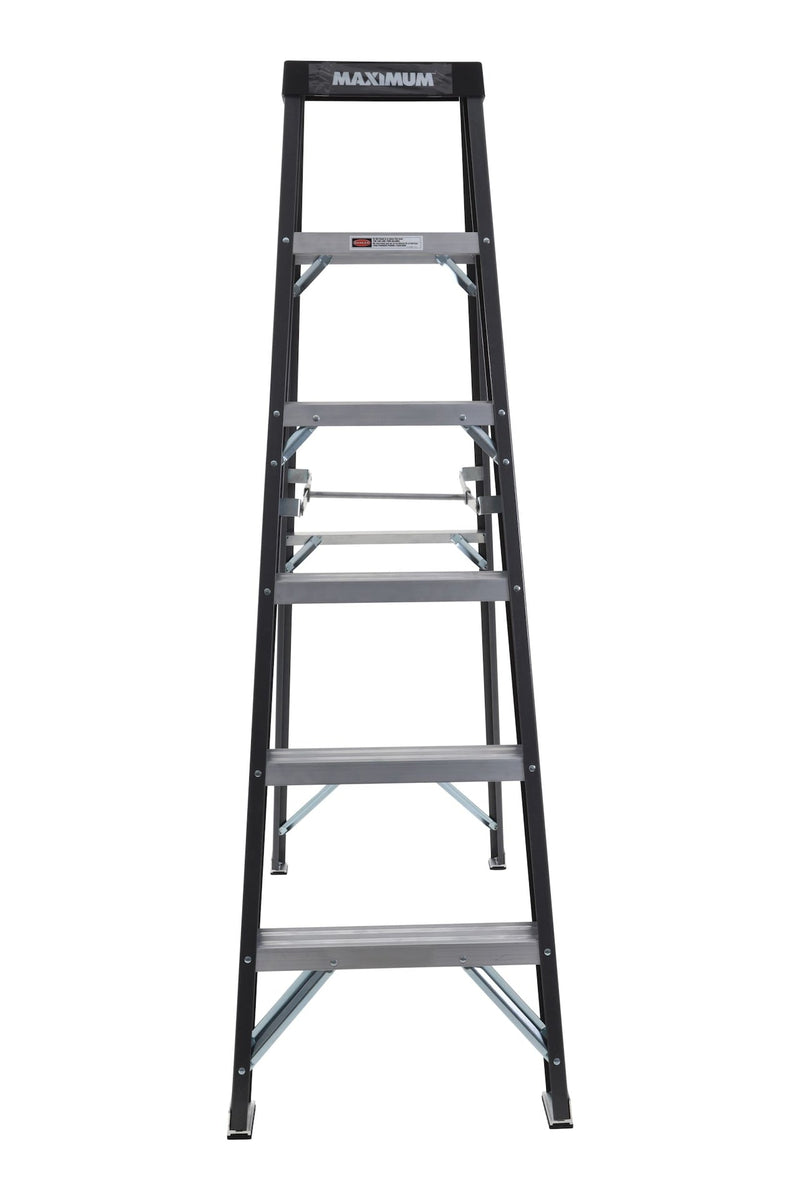 Grade 1 Fiberglass Heavy-Duty Industrial Step Ladder, 250-lb, 6-ft A2Q4