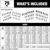 Professional Grade Bit Socket Set, 75-pc Z2J6 - product image 6