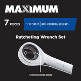 Ratcheting Wrench Set, Metric, Nickel-Chrome Plating, 7-pc A4T6 - product image 6