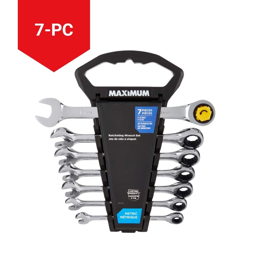 Ratcheting Wrench Set, Metric, Nickel-Chrome Plating, 7-pc A4T6 - product image 7