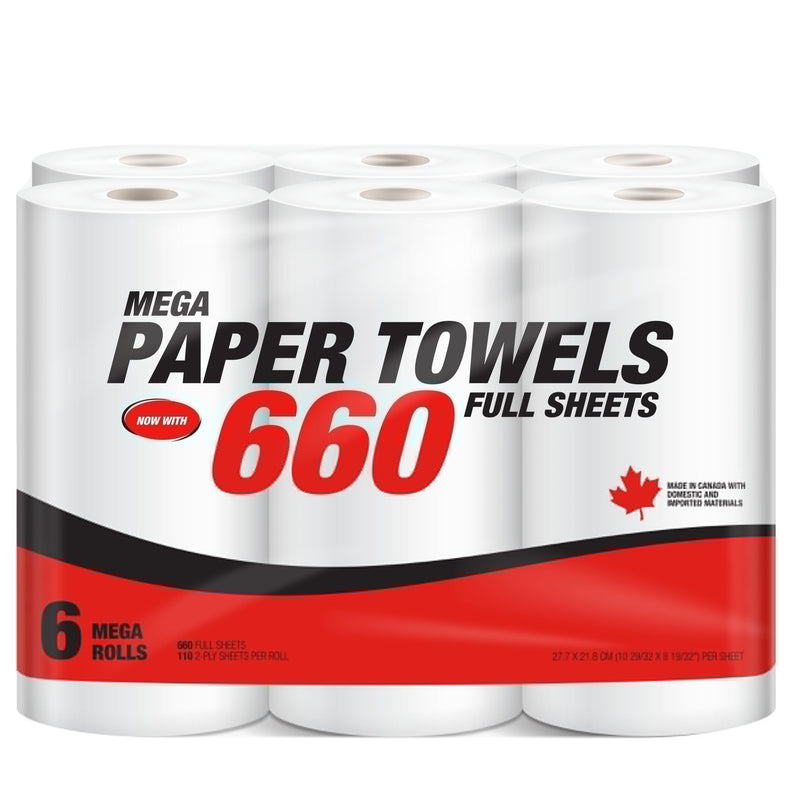Roll Paper Towel, 2-ply, Full Sheets W1Z0