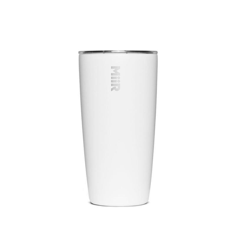 Stainless Steel Insulated Travel Tumbler with Press-Fit Slide Lid, White, 16-oz U4A7
