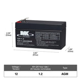 Battery 12-Volt 1.2 Ah SLA Battery, F1 Terminal M6B3 - product image 1