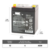 Battery 12-Volt 5 Ah SLA Battery, F2 Terminal C0P2 - product image 1