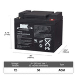 Battery 12-Volt 50 Ah SLA Battery C3D0 - product image 1