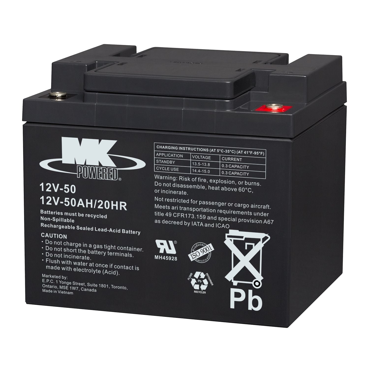 Battery 12-Volt 50 Ah SLA Battery C3D0 - product image 2
