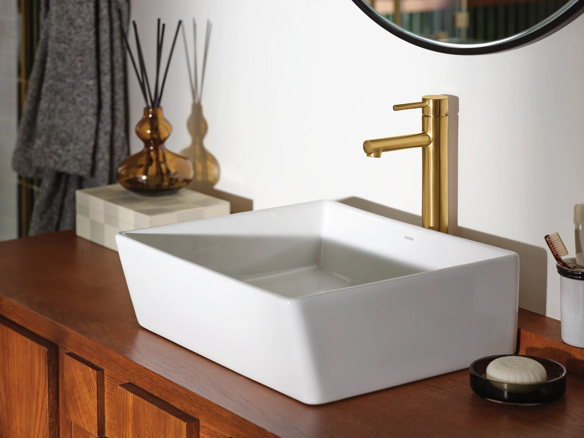 Align Single Handle High Arc Vessel Single Hole Bathroom Sink Faucet, WaterSense Certified, Brushed Gold H1X6 - product image 6