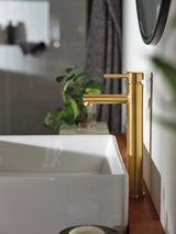 Align Single Handle High Arc Vessel Single Hole Bathroom Sink Faucet, WaterSense Certified, Brushed Gold H1X6 - product image 7