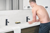 Align Single Handle Single Hole Bathroom Sink Faucet, Matte Black H4T4 - product image 3