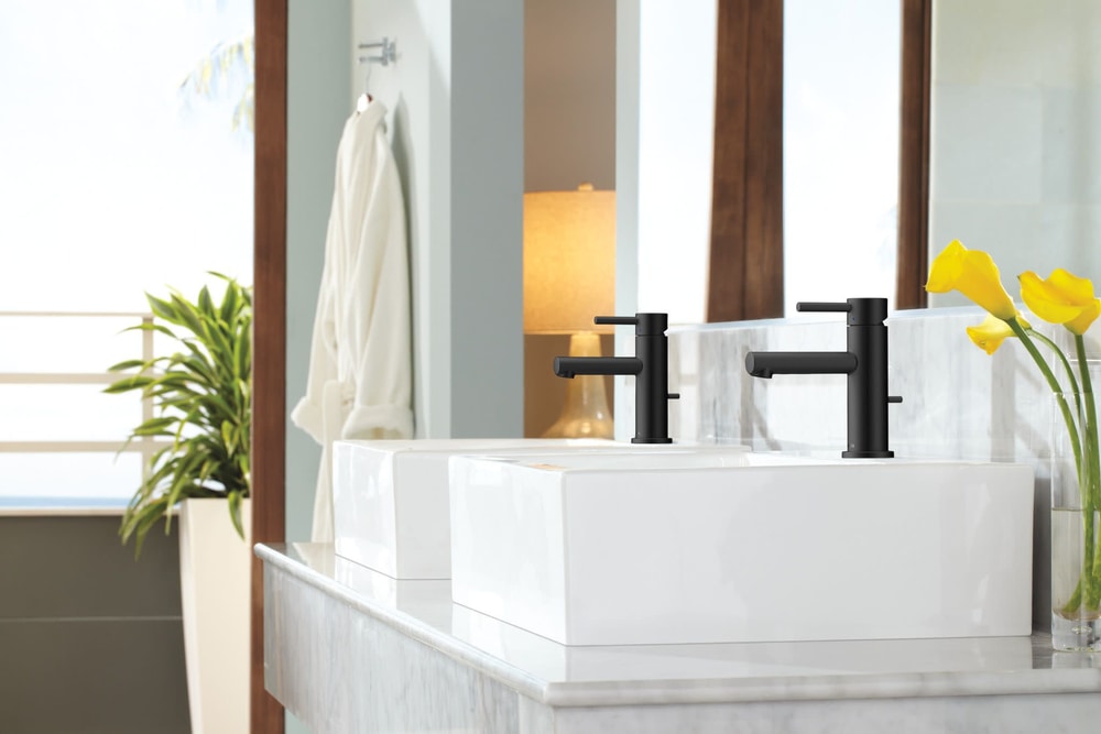 Align Single Handle Single Hole Bathroom Sink Faucet, Matte Black H4T4 - product image 8