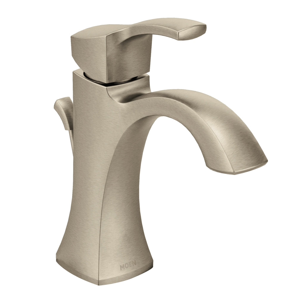Voss Single Handle High Arc Single Hole Bathroom Sink Faucet, Brushed Nickel H1E4 - product image 1