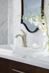 Voss Single Handle High Arc Single Hole Bathroom Sink Faucet, Brushed Nickel H1E4 - product image 6